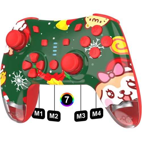 Shiba-Manette Switch Pro Sans Fil Pour Switch/Switch Lite/Switch Oled Manette De Jeu Sans Fil Pour Pc/Ios/Android Avec Rvb/Program[2
