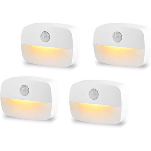 Shiba-Maryan Lot De 4 Lumires  Dtecteur De Mouvement Pour L'intrieur, Veilleuse  Dtecteur De Mouvement, 3 A, Alimentes Par [9