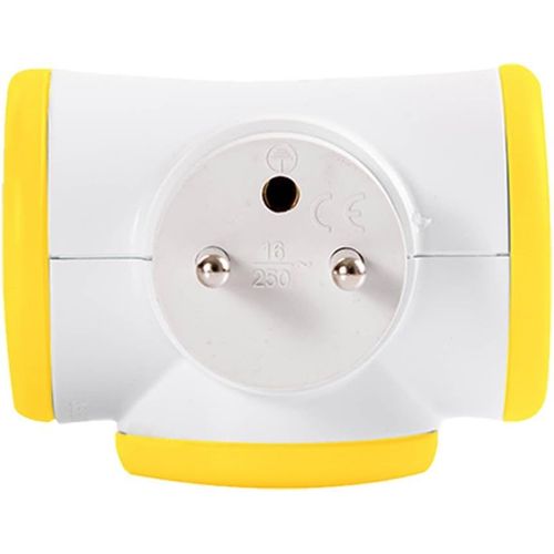 Shiba-Mpf3c-Jau-Ct Multiprise, Blanc/Jaune[1314]