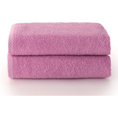 Shiba-- Plus - Lot De 2 Serviettes De Toilette - Serviettes De Bain - 100% Coton - 400 G/M - Dimensions 100 X 50 Cm - Mauve[67]