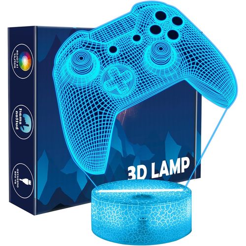 Shiba-Veilleuse De Jeu 3d - Console De Jeu - Lampe D'illusion Avec Tlcommande - Cadeau - Accessoire De Jeu - Dcoration De Chamb[2