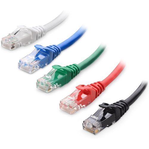 SHILIU-10 Gbit/s Cble Ethernet Court, Combo 5 Couleurs Cat6 snagless 30cm (Cble Ethernet Cat 6, Cble RJ45 Cat 6) 0,3 mtres[826]