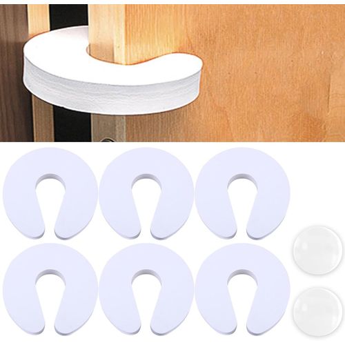 Shiliu-6 Pices Amortisseur Stop-Porte Mousse Enfant, Bloque Porte Bb Securite, Butoir Porte En Forme U Mousse, Anti-Pincement Pr[