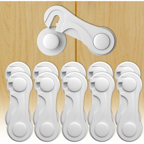 Shiliu-Bloc Porte Cuisine Securite Bb 10 Pices,Securite Placard Enfant,Adhsif Fort Sans Perage Bloque Porte Bb[599]