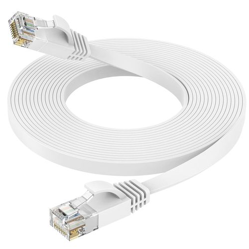 SHILIU-Cble Ethernet 10m Cat6 - Rj45 Plat Lan 1000 Mbit/s Cble Internet pour Routeur Switch PC Portable Smart TV[2631]