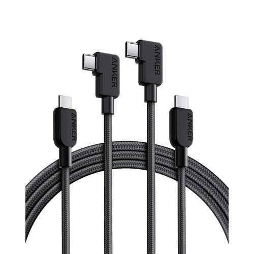 SHILIU-Cble USB C  angle droit, 240 W, lot de 2 cbles USB C vers USB C  90 d de 1,8 m degrs pour iPhone 16/15 Plus/Pro/ProMax,[