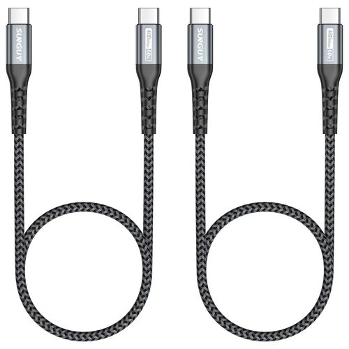 SHILIU-Cble USB C vers USB C, 2 x 0,5 m PD 60 W de type C vers type C, Cble de charge rapide pour iPhone 16/15 Pro Max Plus,iPad [