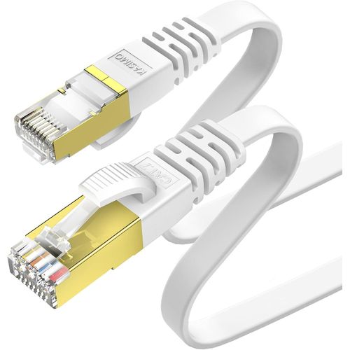 SHILIU-Cat 7 Cble Lan 3m Cble rseau blanc plat 10 Gbits/600MHz Cble Ethernet RJ45 Cble rseau patch[1570]