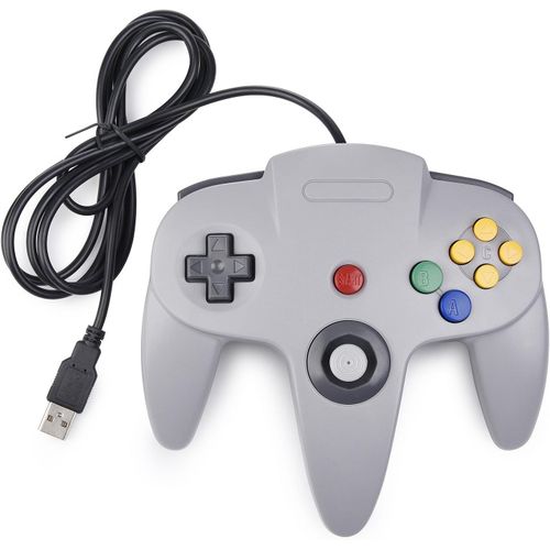 Shiliu-Classic N64 Usb Controller, Retro Controller For 64 N64 Bit Usb Wired Gamepad Joystick Game Controller For Windows Pc Mac Ra[