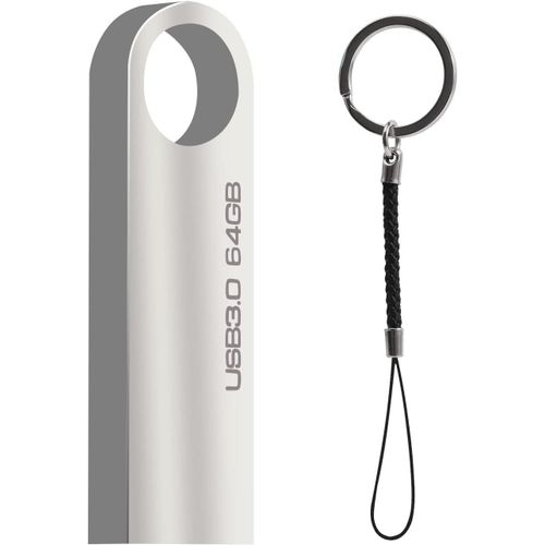 SHILIU-Cl USB 3.0 64 Go, Mini Clef USB 64 GB USB 3.0 Flash Drive Memory Stick Cle USB 3.0 64 giga avec Crochet pour Ordinateur Por[