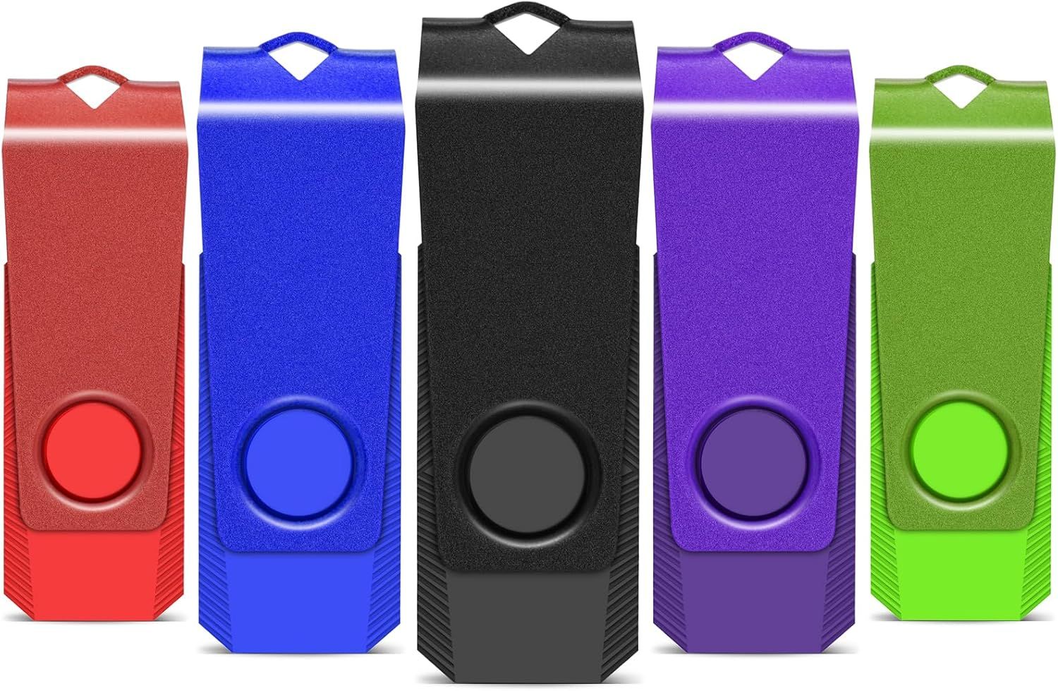 SHILIU-Cle USB 32 Go Lot de 5 Cl USB 2.0 Multicolore Clef USB 32 Go,pour Le Stockage et La Sauvegarde de Donnes(5 Couleurs)[476]