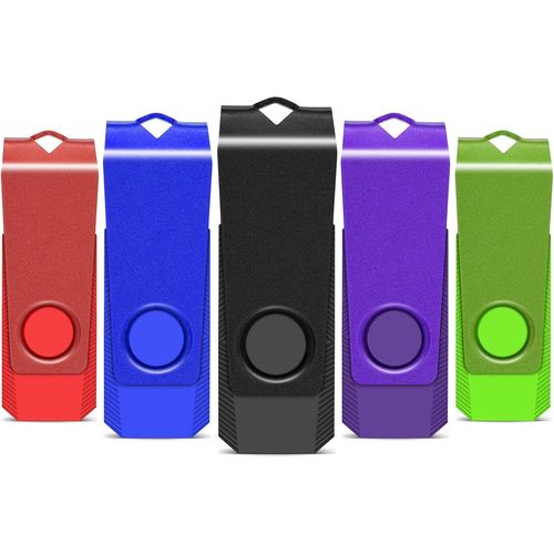 SHILIU-Cle USB 4 Go Lot de 5 Cl USB 2.0 Multicolore Clef USB 4 Go,pour Le Stockage et La Sauvegarde de Donnes(5 Couleurs)[4113]