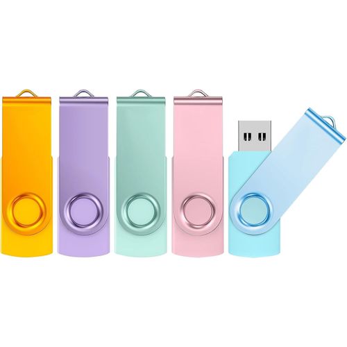 SHILIU-Cle USB 8 Go Lot 5 Cl USB 2.0 Flash Drive 8go Stockage Disque Mmoire Stick avec Lumire LED pour Ordinateurs Windows, PC, [