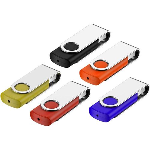 SHILIU-Cl USB 8Go,Lot de 5 Cle USB 8 Go, Fesaymi Clef USB 2.0 Mmoire Stick Flash Drive Rotation Disque de Stockage Externe[2049]