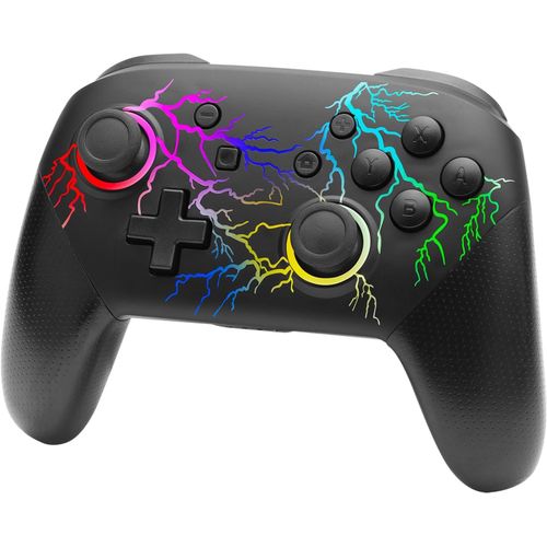 Shiliu-Fury Manette Sans Fil Pour Pc, Switch, Windows, Ios Et Android, Gamepad Avec Gyroscope 6 Axes, Led Rgb, Turbo, Double Vibrat[