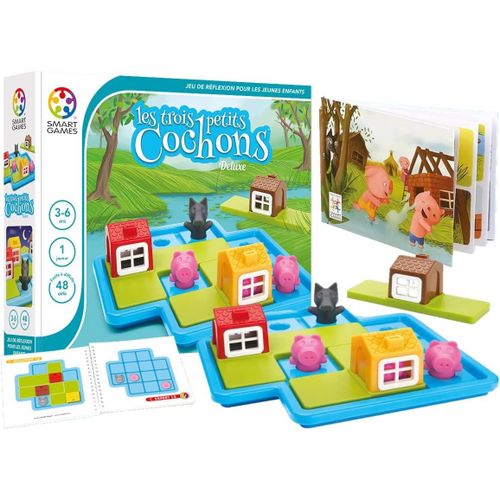 Shiliu-- Les Trois Petits Cochons Du Loup - Jeu De Rflexion - Protgez - Livre De Conte Illustr Et Livret De 48 Dfis Inclus - 1 [