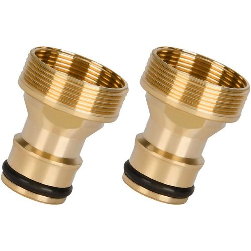 Shiliu-Lot De 2 Adaptateur Tuyau Arrosage, Universel Connecteur Avec Filetage Femelle M22 Et Mle M24, Adaptateur Universel Pour Ro[
