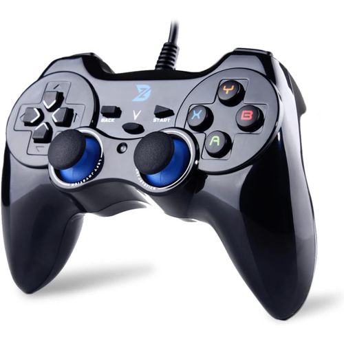 Shiliu--V+ Feedback De Vibration Usb Par Fil Manette De Jeu Gamepad Controller Joystick Pour Pc(Windows Xp/7/8/8.1/10) & Ps3 & Andr[