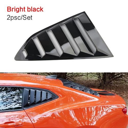 Shiny Noir Panneau De Becquet En Fiber De Haute Qualit Pour Vitre Arrire, Pour Chevrolet Chevy Camaro 16-20 Abs 2 Pices/Ensemble, Noir/Carbone 