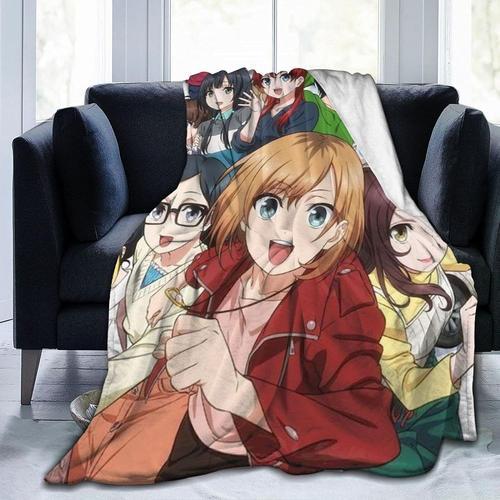 Shirobako Couverture Super Douce Et Confortable En Microfibre Flanelle Lgre Pour Lit, Canap, Chaise, Salo60x50 Pouces {40192}