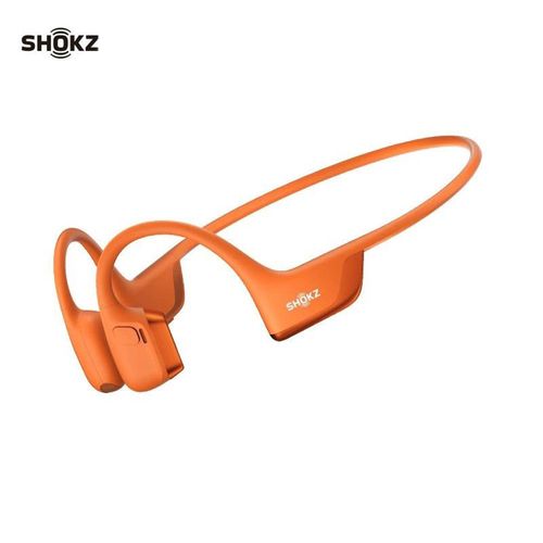 SHOKZ OpenRun Pro 2 casque sportif  Conduction osseuse, couteurs sans fil  oreille ouverte avec Bluetooth 5.3, micros anti-bruit, IP55 tanche, 12h de jeu pour courir, Charge rapide USB-C, Orange