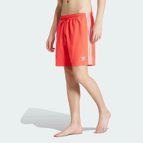 Short De Bain 3 Bandes Adicolor 20,3 Cm Adidas - Lucid Red - L