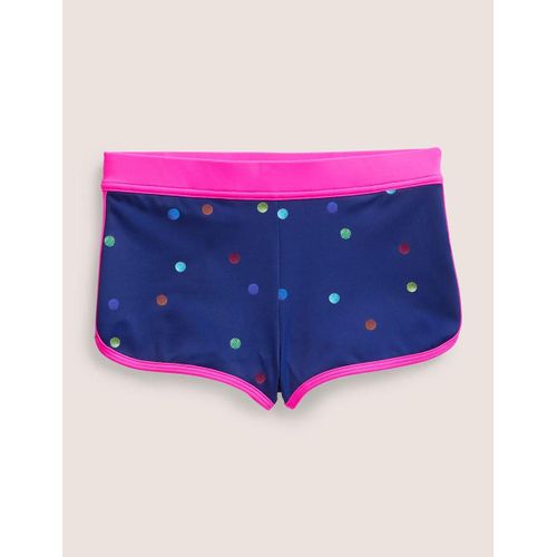 Short De Bain  Motif-Pois Confettis Arc-En-Ciel Bleu Marine