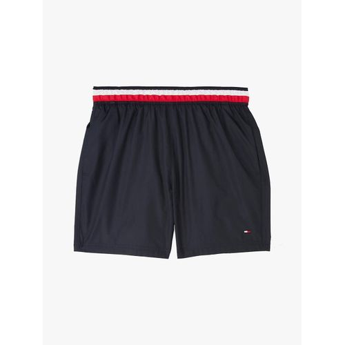 Short De Bain Mi-Long Global Stripe Medium Drawstring/Navy Blue - 14-16