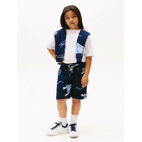 Short De Jogging En Molleton  Motif Logo All Over Printed Sweatshort/Dark Blue - 98 Cm