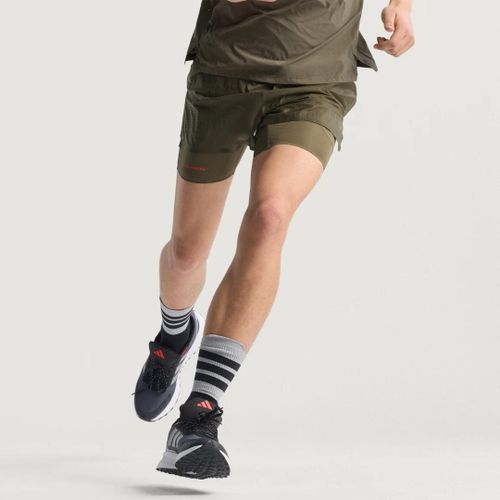 Short De Running 2 En 1 Adi365 H.Koumori Adidas - Olive Strata - M 13 Cm