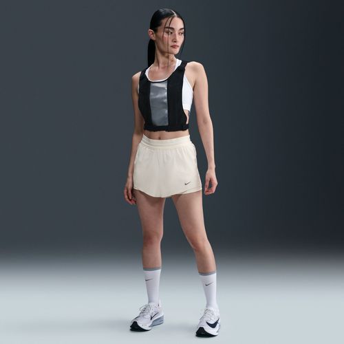 Short De Running 2-En-1 Taille Mi-Haute Dri-Fit Nike Swift Pour Femme - Blanc - L (Fr 46-48)