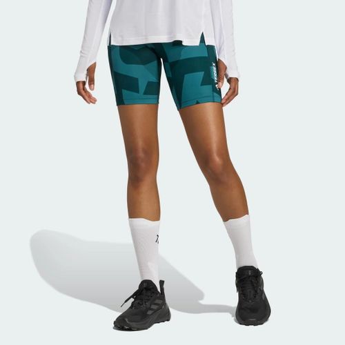 Short Moulant Imprim Terrex Multi 20,32 Cm Adidas - Mystery Green / Aurora Ivy - Xs