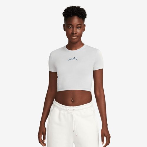 Jordan Short Sleeve Graphics Slim Crop Tee Femme T-Shirts & Polos Blanc Taille L Vtements