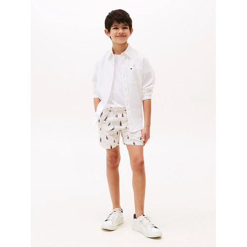 Short Tiss En Lin Mlang  Motif Woven All Over Print Short/All Over Boat Print - 92 Cm