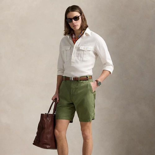 Short Classique En Lin Et Coton 21,6 Cm