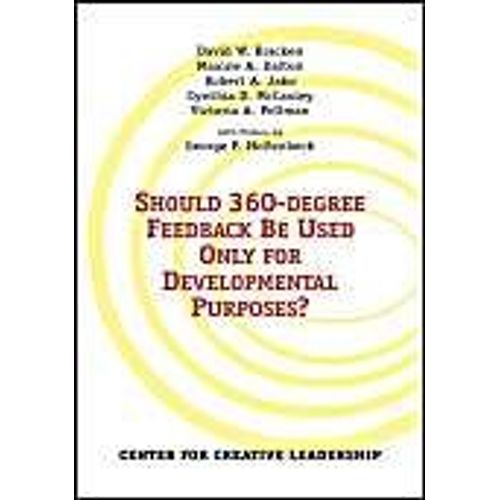 Should 360-Degree Feedback Be Used Only For Developmental Purposes?    Format Broch 