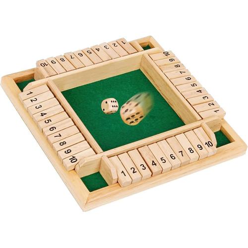 Shut The Box Jeu de Dés en Bois, Classic Jeu de Société, Jeux en Bois ...