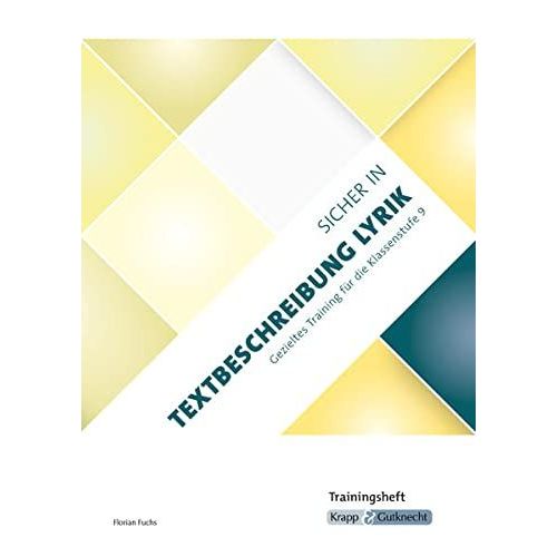 Sicher In Textbeschreibung Lyrik - Baden-Wrttemberg - Trainingsheft. Prfungsvorbereitung Realschule Klasse 9 Und 10    Format Broch 