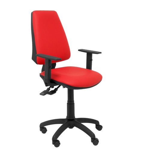 Sige De Bureau Ergonomique Avec Mcanisme Synchro Et Rglable En Hauteur - Assise Et Dossier Rembourrs En Cuir Rouge Similaire (Arms Rglables Inclus) Piqueras Y Crespo Modle Elche S