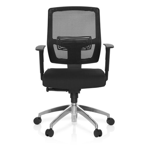 Sige De Bureau / Sige Pivotant Net 90 Tissu Filet / Tissu Noir / Noir Hjh Office