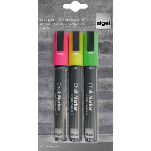 Sigel Kit De Marqueurs A Craie, Craie Liquide A Base D'eau,