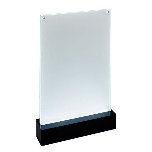 Sigel Ta420 Prsentoir De Table Led Pour A4, Prsentation Double Face  Illuminer, Transparent/Noir, Acrylique