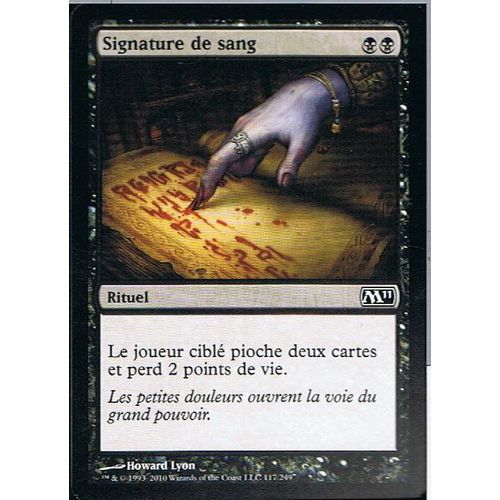 Signature De Sang ( Sign In Blood ) - Magic Mtg