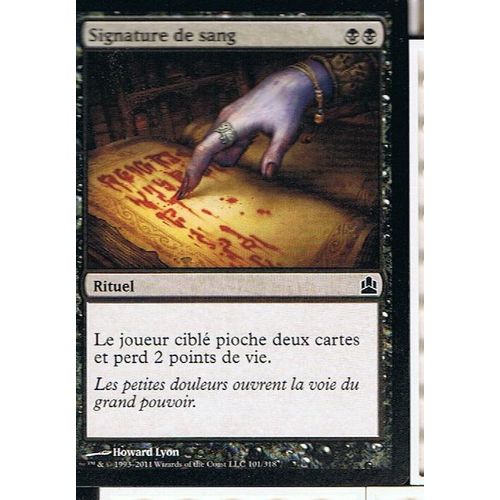 Signature De Sang  ( Sign In Blood ) - Magic Mtg