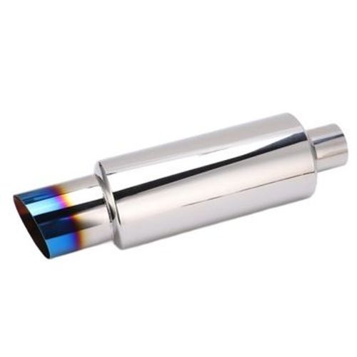 Silencieux D'chappement Bleu 2 Entres 3 Entres Sortie Silencieux Inox Qp4292