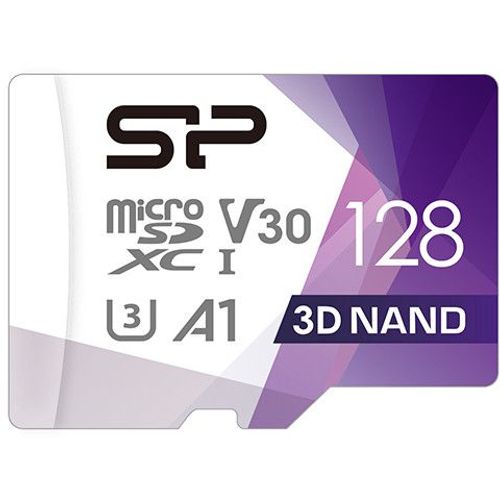 SILICON POWER memory card Micro SDXC 128Go UHS-I U3 V30 +adapter up to 100Mo/s
