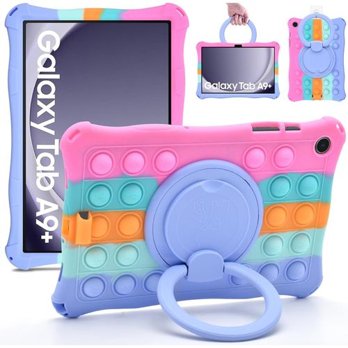 Silicone Etui Coque Housse De Protection Pour Samsung Galaxy Tab A9 Plus/A9+ 2023 (Sm-X210/X215/X216/X218) 11 Pouces tui De Protection Multi-Angles Pour Samsung Tab A9 Plus Cover Pour Enfant