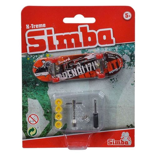 Simba 103306083 Skateboard Pour Doigts 6 Fois Assortis Il S Agit D Un Seul Article 9 Cm Anti-Stress Planche Doigts Trottinette Avec Accessoires Partir De 5 Ans