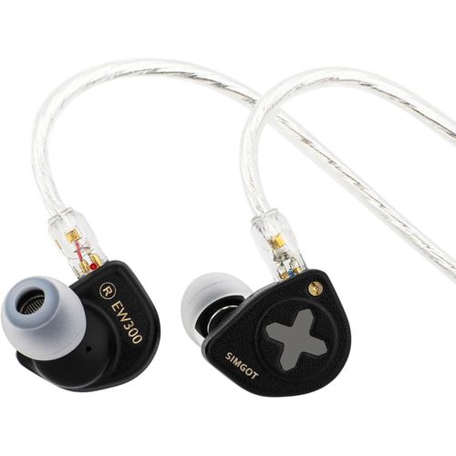 Simgot Ew300 Ecouteurs Intra-Auriculaires 1Dd+1Planar+1Pzt Hybrid Driver, couteurs Filaires Iem, Ecouteurs Gaming Avec Embouts Dtachables, Cble Iem Ofc Plaqu Argent (Ew300 Dsp[FIL6165099]