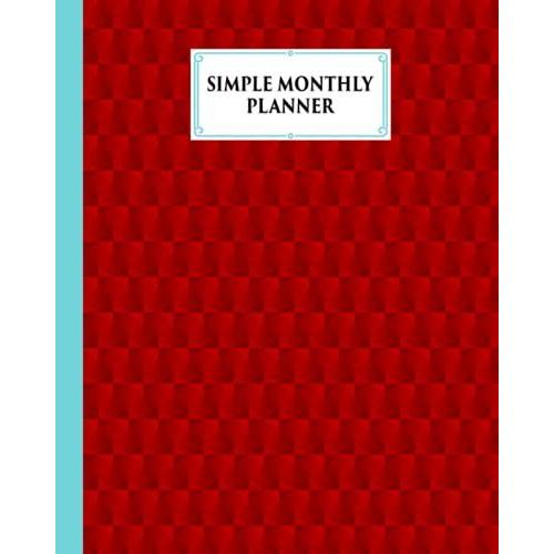 Simple Monthly Planners: Cube Cover | Pretty Simple Planners Monthly And Year | To Do List, Goals, And Agenda For School, Home And Work By Nancy Geiger   de Geiger, Nancy  Format Broch 